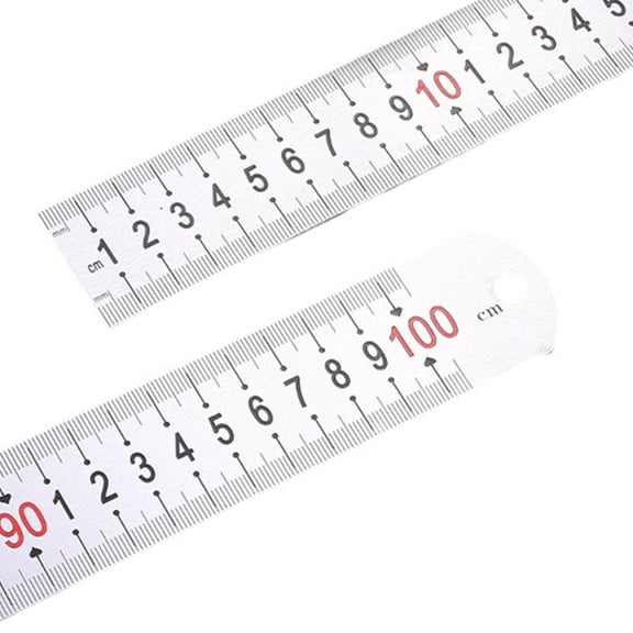 Stainless Steel Ruler Math Drawing Ruler Geometry Drafting Ruler with Inches Centimeters Scale for Drawing Measuring