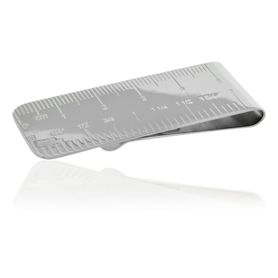 Stainless Steel Ruler Money Clip Credit Card Waller
