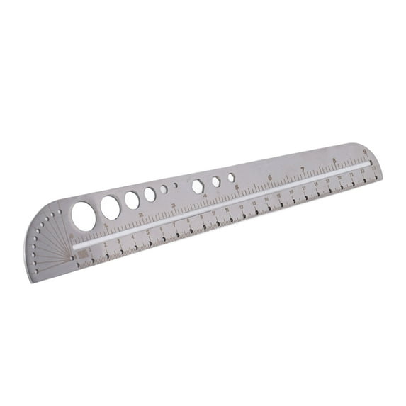 Stainless Steel Ruler Multifunctional Special Shaped Large Office Ruler With Scale Sewing Leather Measuring Tool