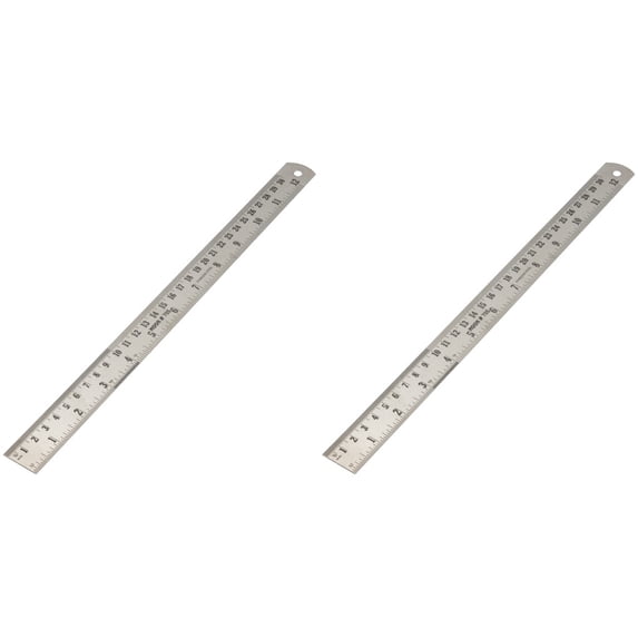 Stainless Steel Ruler Set, Flexible Metal Ruler 12 Inch. Ruler with inches and Centimeters, Metric R
