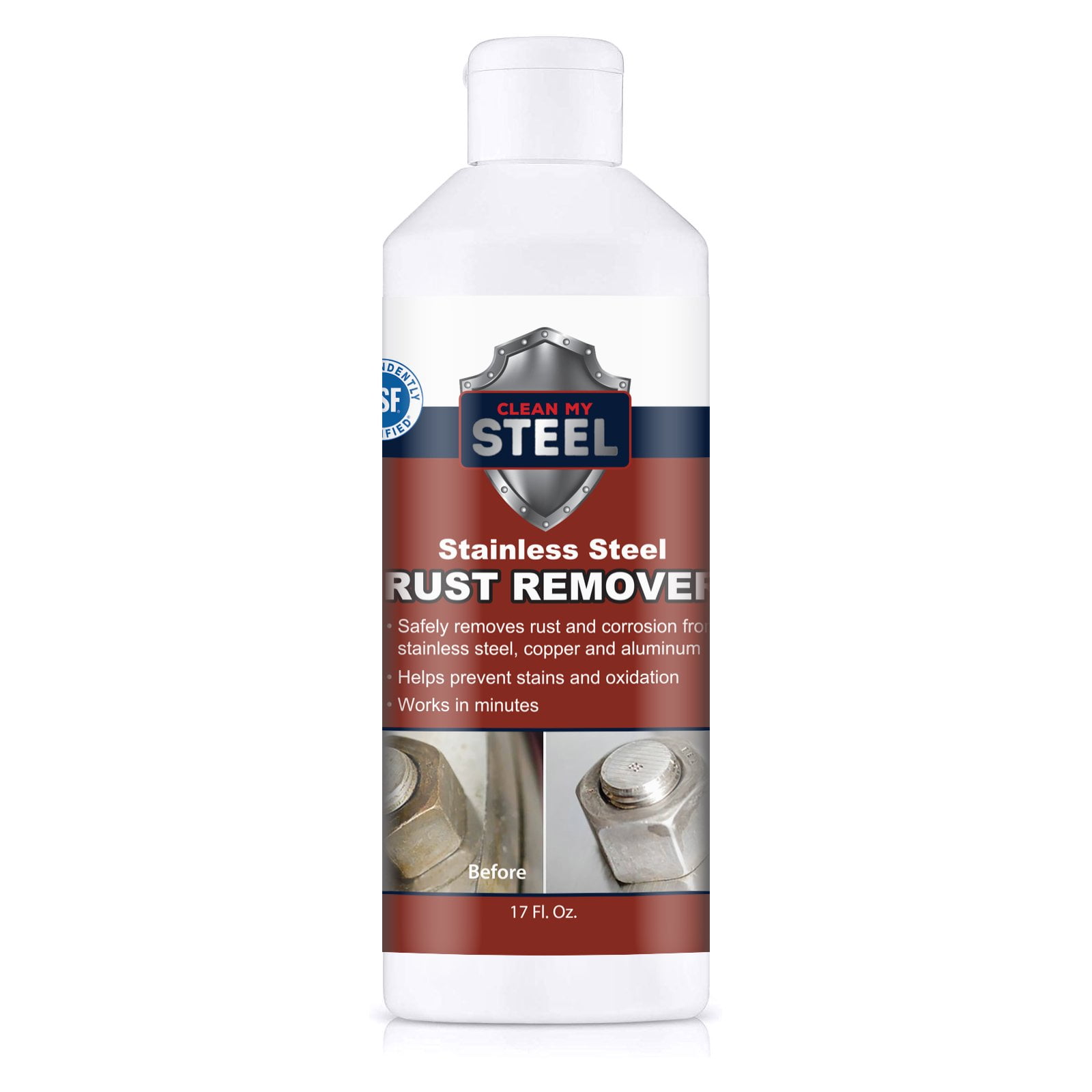 Clean My Steel Spotless Stainless Steel Cleaner Rust Remover and Protector  Kits - Scratch Remover for Stainless Steel, Use On Appliances, Grills,  Diamond Plate 8.5 Fl Oz (Pack of 2)