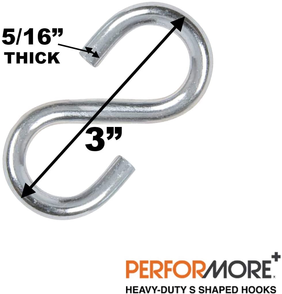 3in stainless steel s hook weight capacity 304 3 Inch Hooks Hanging Loads up to 550 lbs 4 Pcs Hook I.D. Stainless Steel S Hook, 3