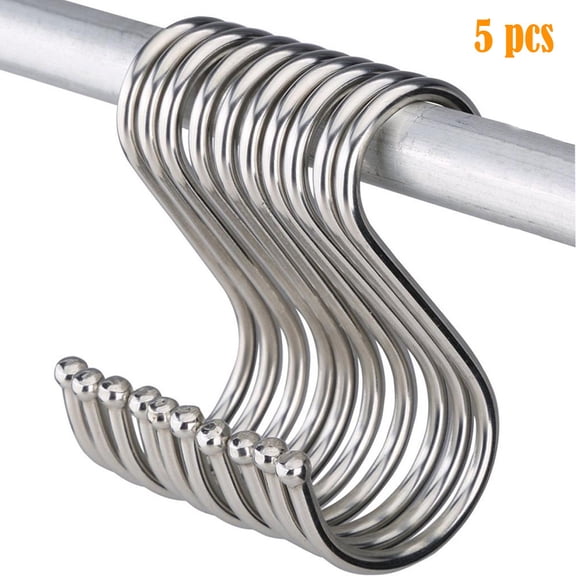 Stainless Steel S Hooks,Heavy Duty Hanging Hooks for Kitchen, Closet & Garage - Multi-Purpose Utility Hooks for Pots, Pans, Clothes, Towels & Organizers,Rust-Resistant,Space Saving Hangers
