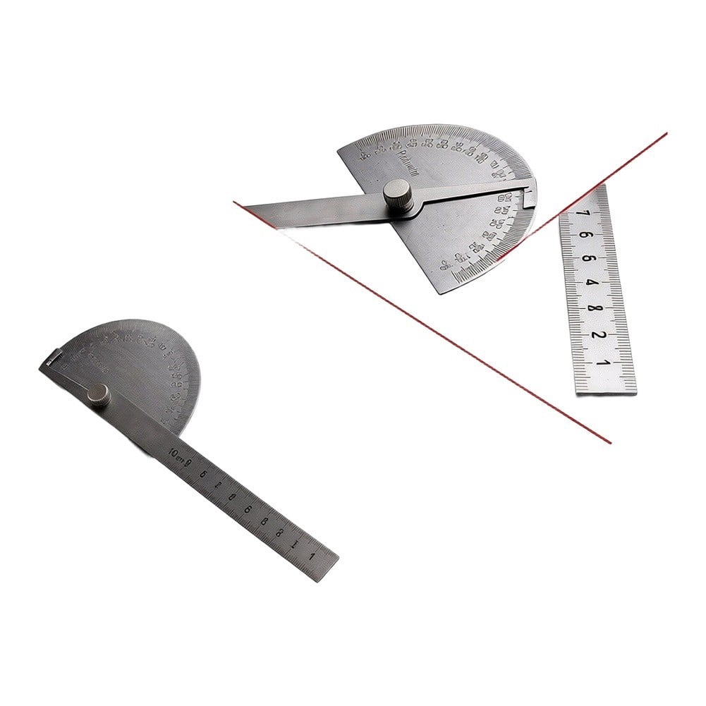 Protactor For Students Stainless Steel SAE Protractor 0-180 Degree Rotary Angle Finder with ...