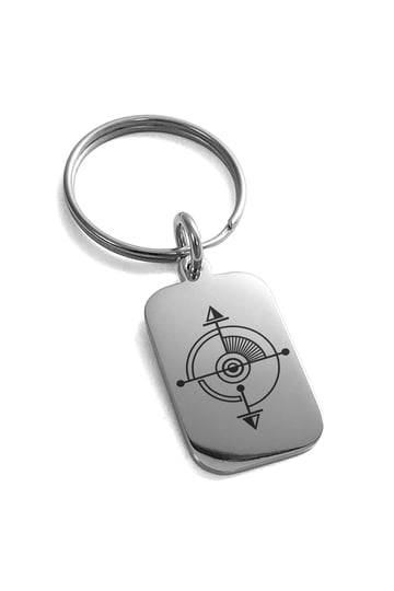 compass card mini small compass keychain