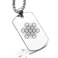 thumbnail image 1 of Stainless Steel Sacred Geometry Fruit of Life Dog Tag Pendant Necklace, 1 of 3