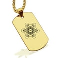 thumbnail image 1 of Stainless Steel Sacred Geometry Metatron's Cube Dog Tag Pendant Necklace, 1 of 3