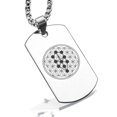 thumbnail image 1 of Stainless Steel Sacred Geometry Tree of Life Dog Tag Pendant Necklace, 1 of 3