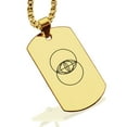 thumbnail image 1 of Stainless Steel Sacred Geometry Vesica Piscis Dog Tag Pendant Necklace, 1 of 3