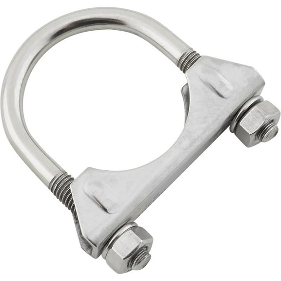 Stainless Steel Saddle U-Bolt Muffler/Exhaust Clamp, 2.125 Inch