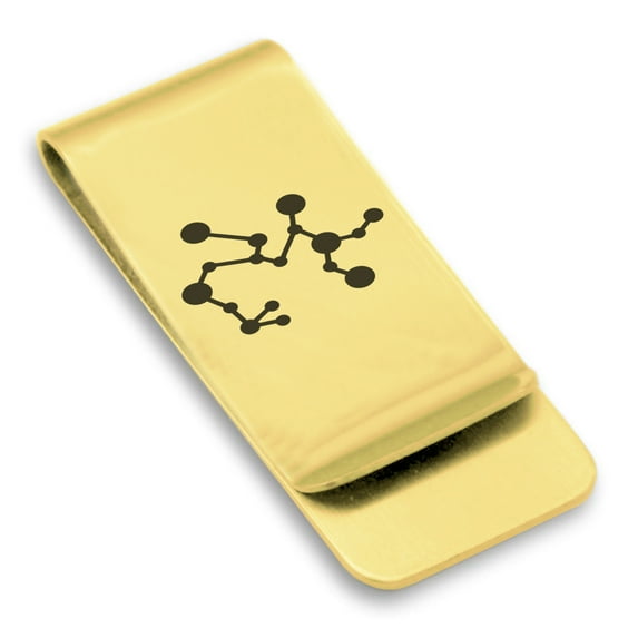 Stainless Steel Sagittarius (Centaur Archer) Astrology Constellation Classic Slim Money Clip Credit Card Holder