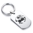 thumbnail image 1 of Stainless Steel Sagittarius Zodiac (Centaur Archer) Dog Tag Keychain Circle Ring, 1 of 2