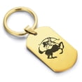 thumbnail image 1 of Stainless Steel Sagittarius Zodiac (Centaur Archer) Dog Tag Keychain Circle Ring, 1 of 2