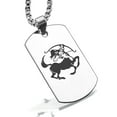 thumbnail image 1 of Stainless Steel Sagittarius Zodiac (Centaur Archer) Dog Tag Pendant Necklace, 1 of 3