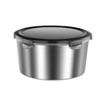 thumbnail image 1 of Stainless Steel Salad Bowl Food Storage Container Lid Leak-Proof Durable Kitchenware Space-Saving Easy to Clean, 1 of 8
