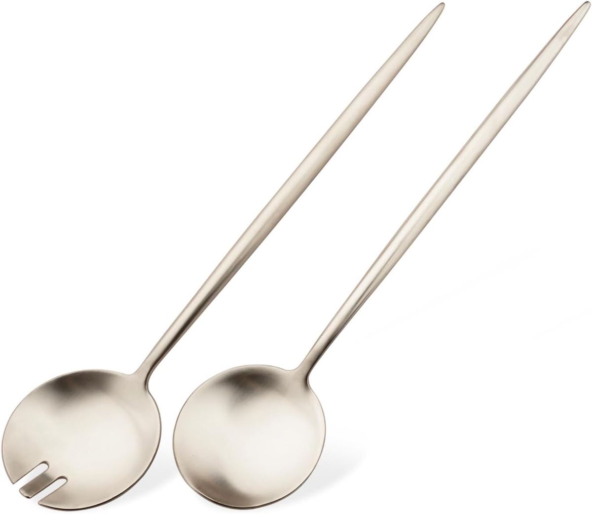 Stainless Steel Salad Servers Set,Tutuviw Include 1 Large Salad Spoon ...