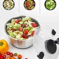 thumbnail image 1 of Stainless Steel Salad Spinner, Large Lettuce Dryer, Vegetable & Fruit Washer with Drain, Easy Clean, Non-Slip Base, Transparent Lid, 1 of 4