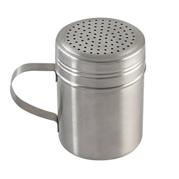 Metal Salt Pepper Dredge Shakers With Handle, Heavy Duty Stainless Steel Seasonings Spice Shakers, Ideal For Salt, Spice, Sugar, Flour, 10 Oz, 3.94x2.76x3.82"