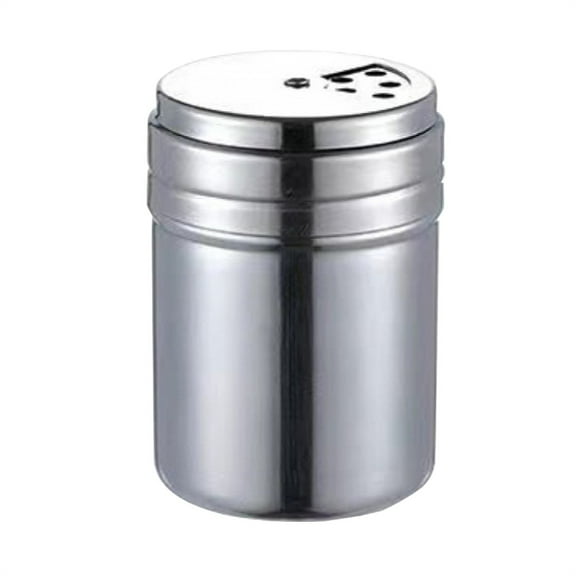 Stainless Steel Salt And Pepper Shakers,Metal Salt Pepper Dredge Shakers,Seasonings Shakers With Holes, Shakers Bottles For Kitchen Salt Pepper Sugar Seasoning Containers,Kitchen Seasoning Tools,A+B