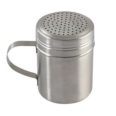 Stainless Steel Salt Tank! Fdelink 1X Jar, Stainless Dredge Shaker with Lid Shaker with Handle Large 10 Oz Flour Shaker Dust with Powdered Sugar