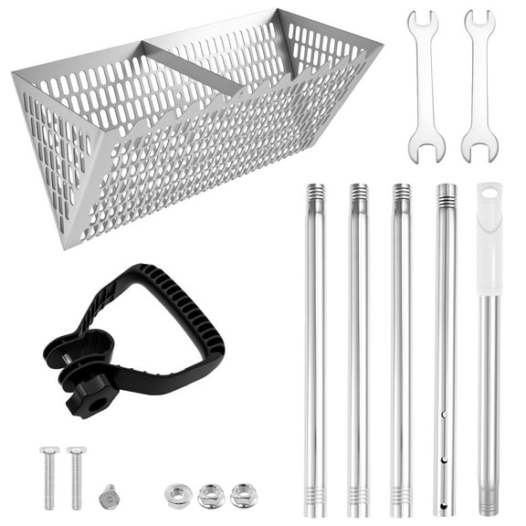 Stainless Steel Sand Flea Rake Accurate Sand Sifter Shovel Time Saving Metal Detecting Shovel with Removable Handle for Outdoor