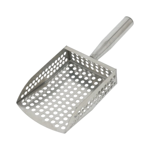 Stainless Steel Sand Sifter Scoop with Handle Multi-Purpose Beach Rake for Metal Detecting Garden Sifting