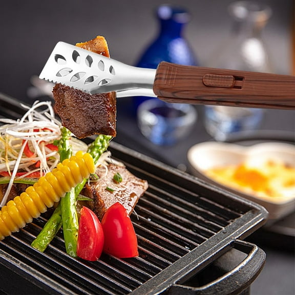 Stainless Steel Sandwich Press, Wood Grain Food Holder With Secure Latch Design for Grilled Cheese, Paninis, and Hot Sandwiches Featuring Non-Stick Coating and Easy Cleanup Blahzhy