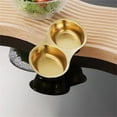 thumbnail image 1 of Stainless Steel Sauce Dish, Divided Dipping Plates, Divided Seasoning Sauce Dip Bowl, 2 Compartment Sauce Vinegar Seasoning Dishes, Vinegar Soy Spice Condiment Tray 6.1" x 3.1" x 0.8", 1 of 8