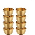 thumbnail image 1 of Stainless Steel Sauce Dishes Small Dessert Ice Cream Cups Mini Individual Saucers Bowl Round Seasoning Dishes Sushi Dipping Bowl for Kitchen 8 Pack (Gold, 3.35 inch), 1 of 9