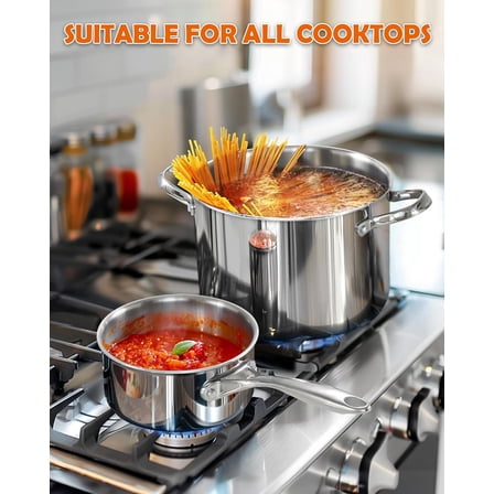 Stainless Steel Saucepan with Lid, 3-Quart Multi-Ply Clad Sauce Pot, Silver