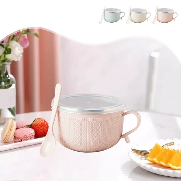 Stainless Steel Scald Bowl, Small Rice Soup Bowl with Lid, 14x12x9.5cm Heat Insulating Tableware for Hot Foods, Non-slip Base for Safe Handling, Ideal for Learner, Office Lunch, and Camping