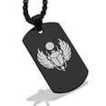 thumbnail image 1 of Stainless Steel Scarab Good Luck Charm Dog Tag Pendant Necklace, 1 of 3