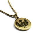 thumbnail image 1 of Stainless Steel Scarab Good Luck Charm Round Medallion Pendant Necklace, 1 of 3