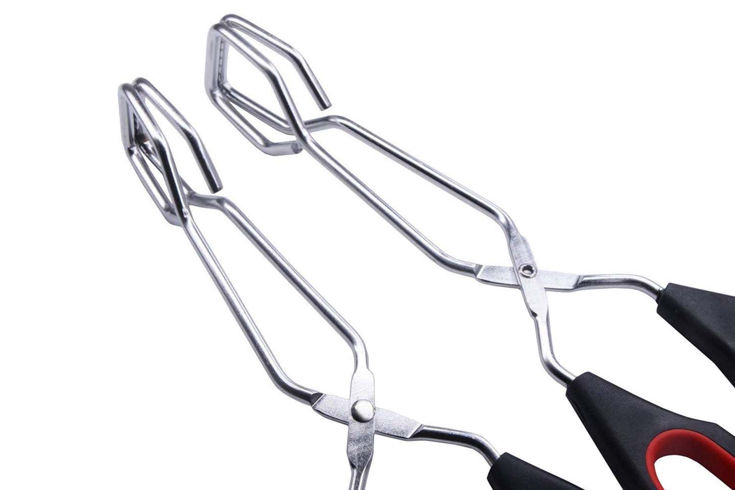 Stainless Steel Scissor Tongs With Silicone Handle Great For Kitchen