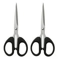 thumbnail image 1 of Stainless Steel Scissors, 6-Inch Multi-Purpose Office and Home Scissors, Comfortable PP Handle, Cuts Paper, Fabric, and Packaging (2 Pcs), 1 of 8