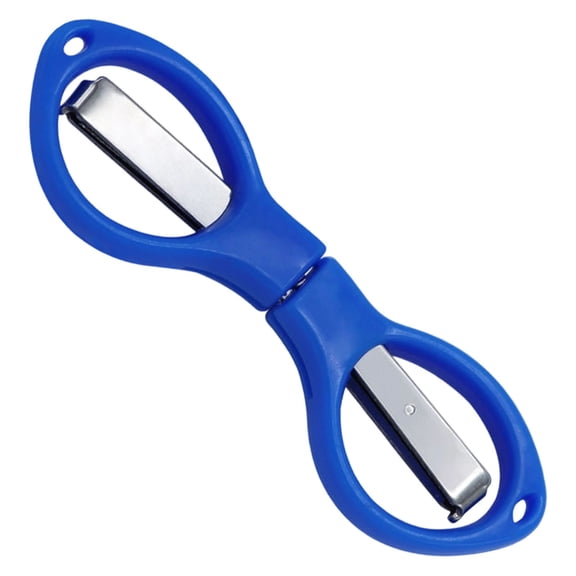 Stainless Steel Scissors Anti-Rust Folding Scissors, Aetherz Folding Scissors Travel Scissors Glasses-Shaped Mini Shear Foldable Scissors for Home and Travel Use