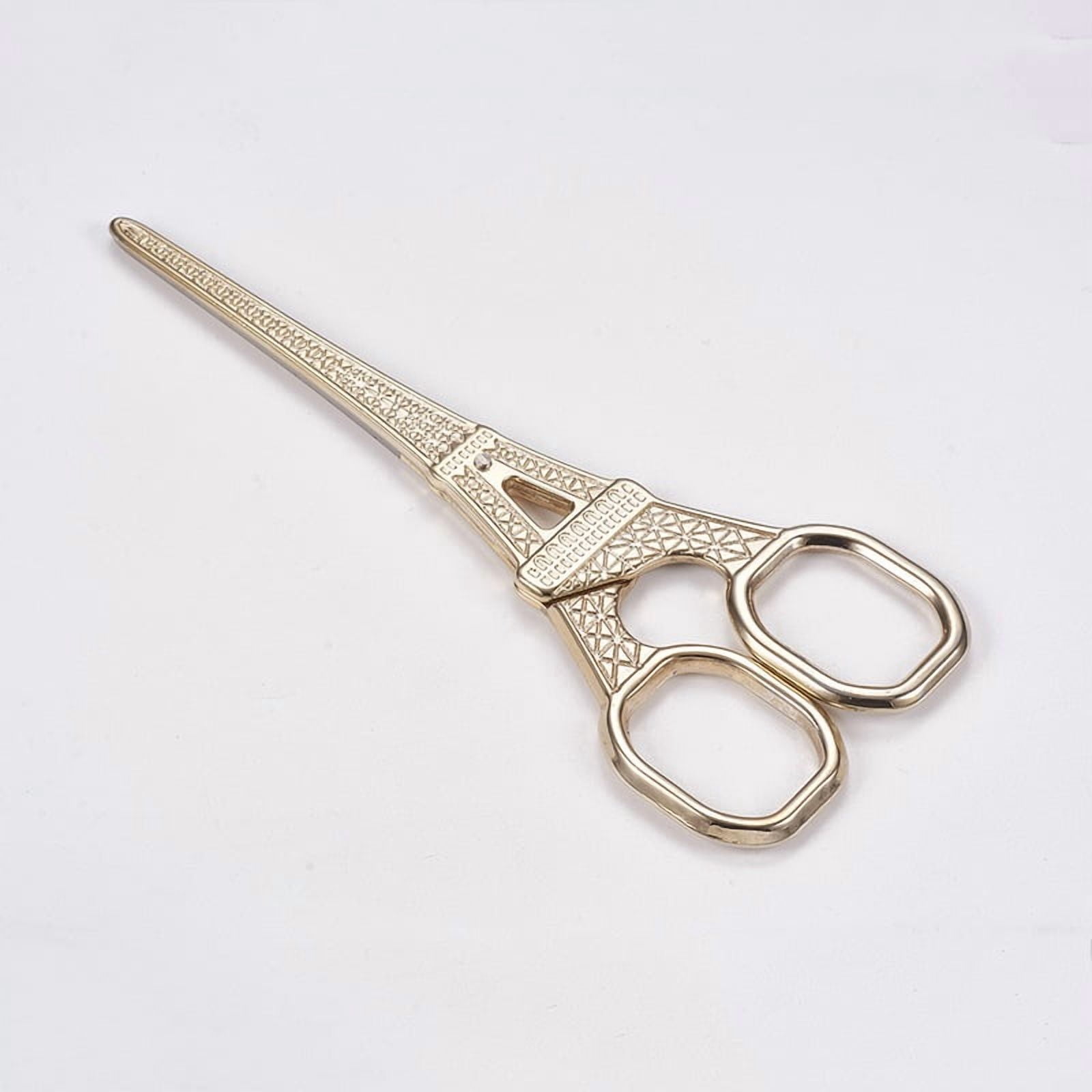 Stainless Steel Scissors Embroidery Scissors Sewing scissors Tower Light Gold 13.9x5.3x0.5cm