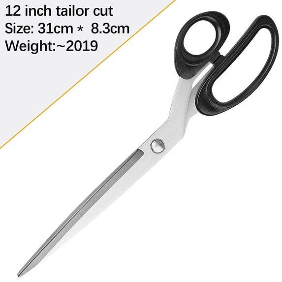 Stainless Steel Scissors Heavy Duty Large Sharp Blade for Fabric Leather Cutting - Multipurpose Shears for Sewing Office Home Craft Paper Packaging,1PC