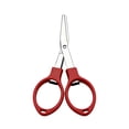 thumbnail image 1 of Stainless Steel Scissors | Ngxiha Anti-Rust Folding Scissors Glasses-Shaped Mini Shear, Safety Portable Scissors, Foldable Pocket Scissor, Suitable for Home, Office, Craft, Sewing - 1 Pc - Red, 1 of 9