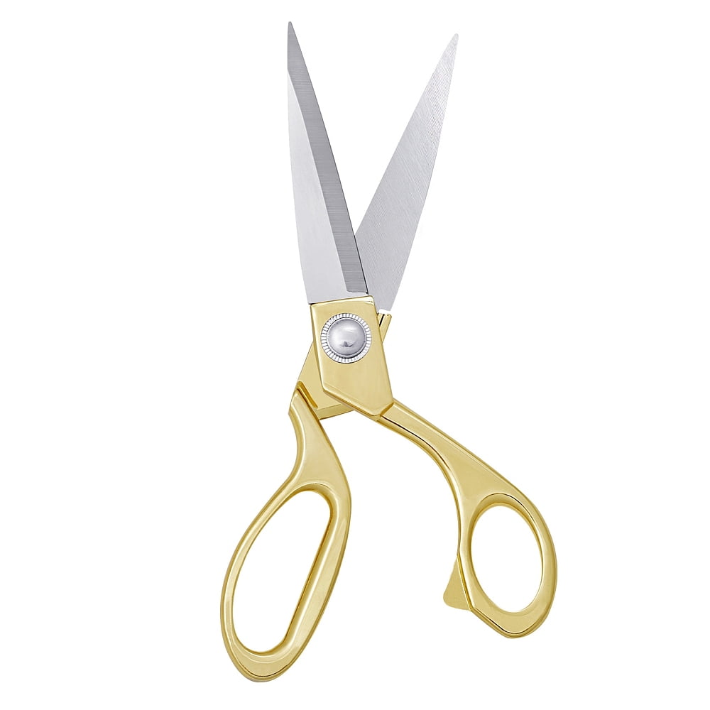 Stainless Steel Scissors with Zinc Alloy Handle Orchid Sewing Scissors Gold 260mm
