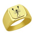 thumbnail image 1 of Stainless Steel Scorpio Engraved Signet Ring, 1 of 1