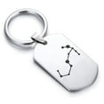 thumbnail image 1 of Stainless Steel Scorpio (Scorpion) Astrology Constellation Dog Tag Keychain Circle Ring, 1 of 2