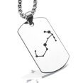 thumbnail image 1 of Stainless Steel Scorpio (Scorpion) Astrology Constellation Dog Tag Pendant Necklace, 1 of 3