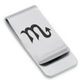 thumbnail image 1 of Stainless Steel Scorpio Zodiac Sign (Scorpion) Classic Slim Money Clip Credit Card Holder, 1 of 2