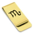 thumbnail image 1 of Stainless Steel Scorpio Zodiac Sign (Scorpion) Classic Slim Money Clip Credit Card Holder, 1 of 2