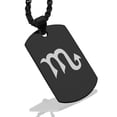 thumbnail image 1 of Stainless Steel Scorpio Zodiac Sign (Scorpion) Dog Tag Pendant Necklace, 1 of 3