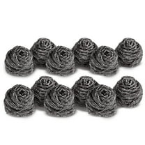 Stainless Steel Scourer,12 Pieces - Rust Resistant Spiral Metal Scourer,Powerful and Effective Clean Scrubbing pad