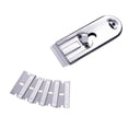 thumbnail image 1 of Stainless Steel Scraper Tool, Multi-Surface Scraper with 5 Pcs Stainless Blades for Glass Stove Top, Oven, Ceramic Hob, Non-Scratch Adhesive & Paint Remover for Kitchen, Window, Tile, 1 of 5