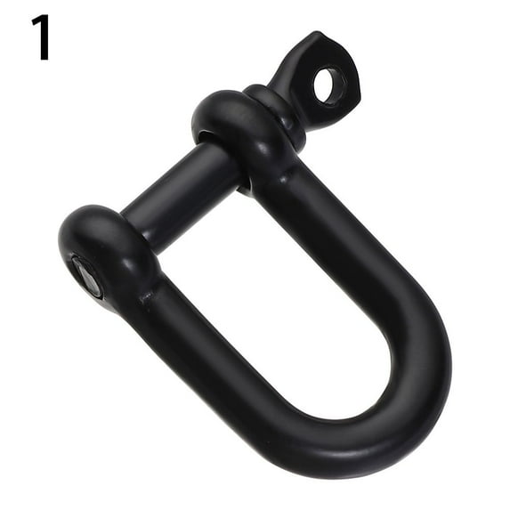 Stainless Steel Screw Joint Connector Outdoor Shackle Fob Solid Carabiner D Bow Staples Key Ring Keychain Hook 1