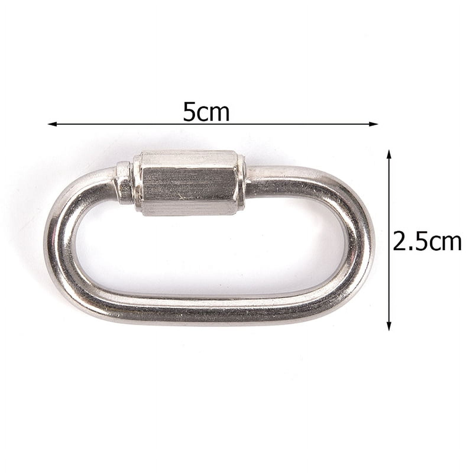 Stainless Steel Screw Lock Climbing Gear Carabiner Quick Links Safety ...